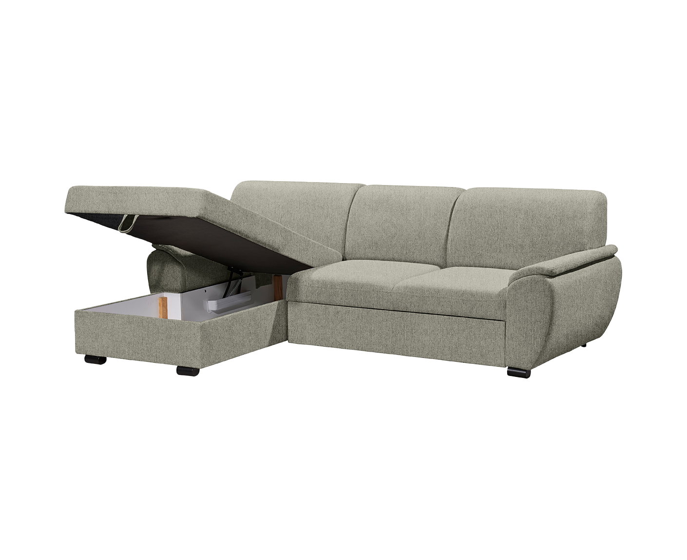 Ulm Ecksofa 250 x 175 cm, mit Schlaffunktion & Bettkasten