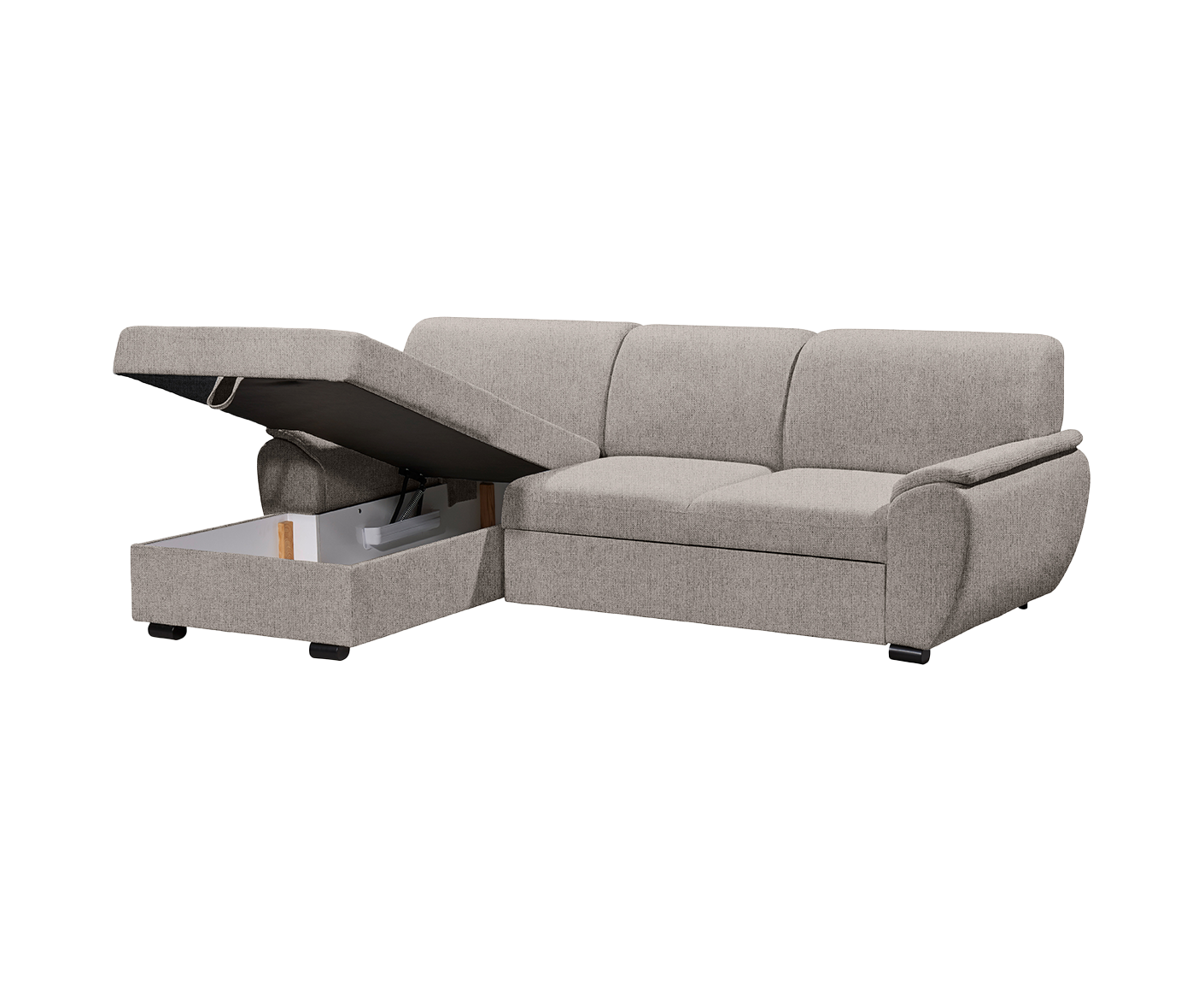 Ulm Ecksofa 250 x 175 cm, mit Schlaffunktion & Bettkasten