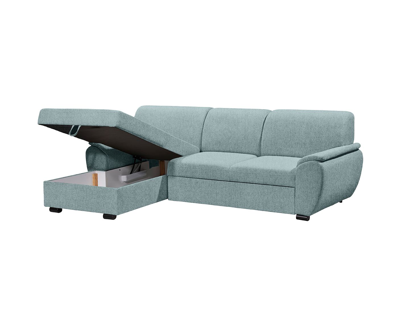 Ulm Ecksofa 250 x 175 cm, mit Schlaffunktion & Bettkasten