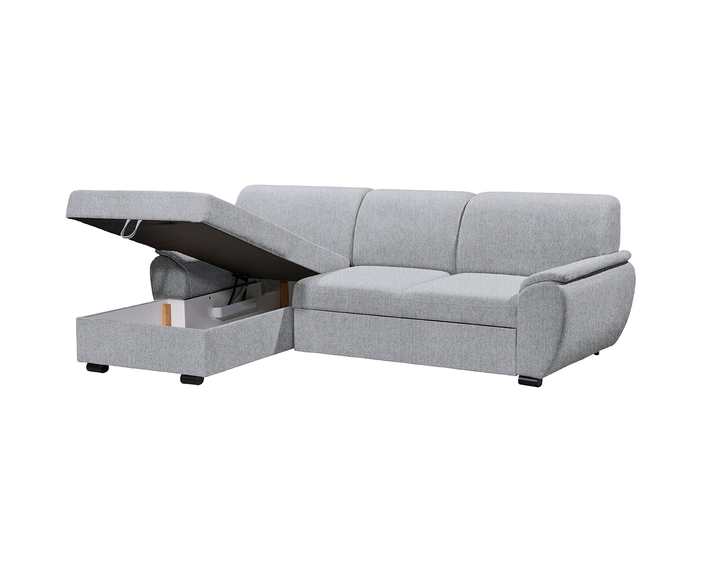 Ulm Ecksofa 250 x 175 cm, mit Schlaffunktion & Bettkasten