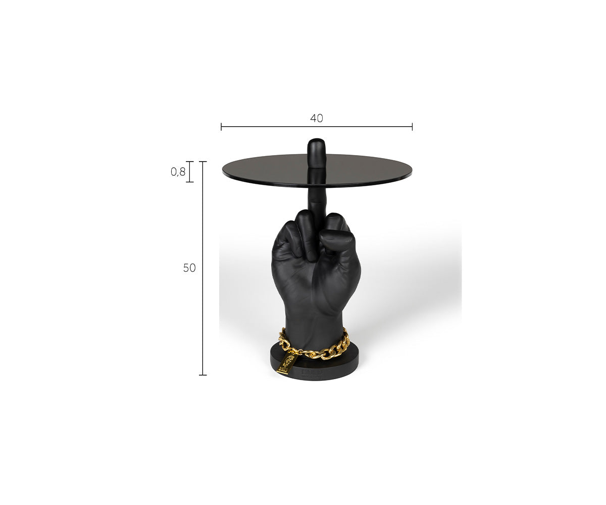 FOTHER MUCKER Beistelltisch Ø40cm Schwarz / Gold