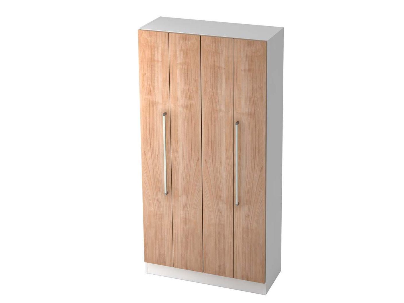 Texas Pro Solid Falttürenschrank 5OH 80cm Weiß / Nussbaum