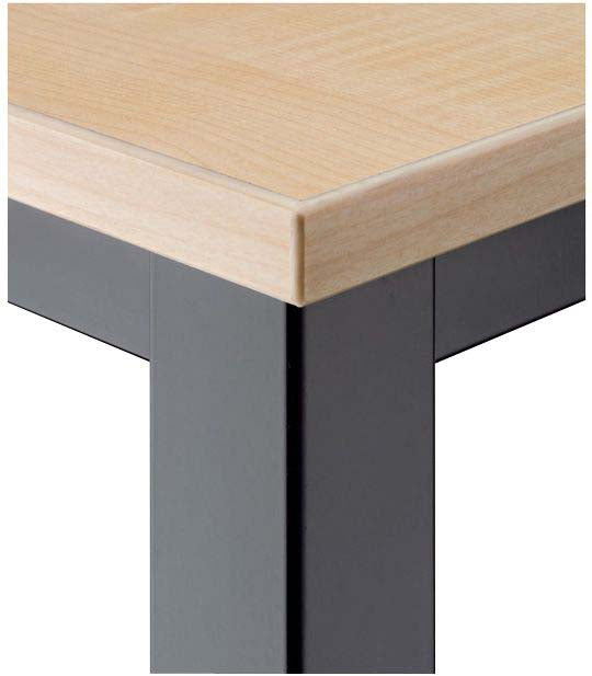 Denver D-Serie Besprechungstisch 120 x 80 cm Weiß / Schwarz