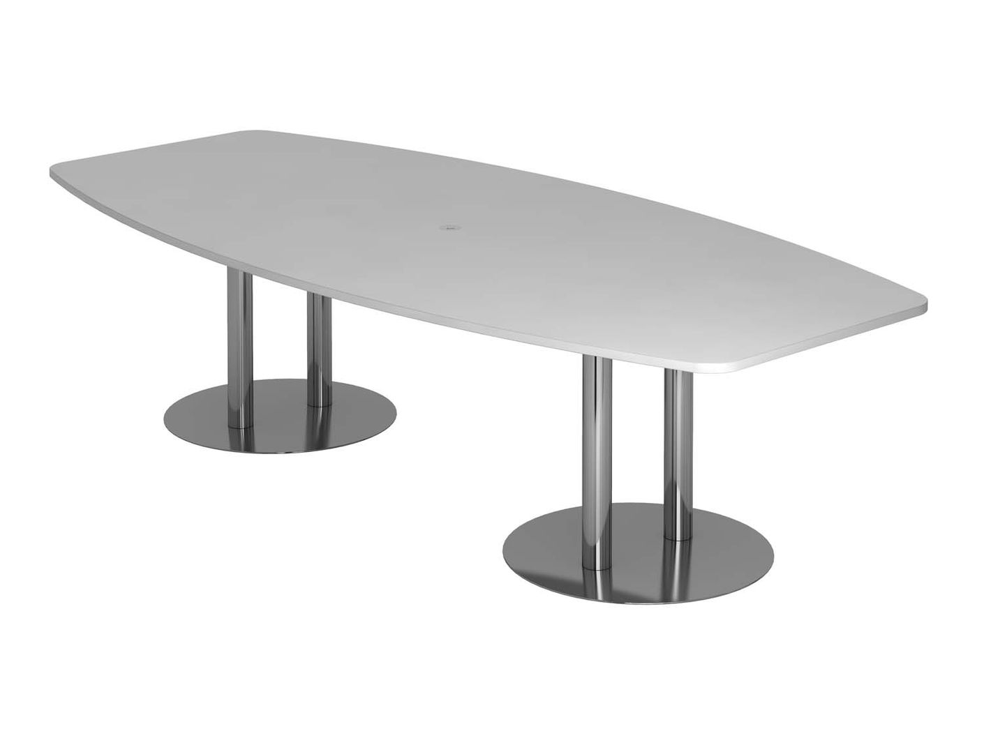 Kingston KT-Serie Konferenztisch bootsform 280 x 130/85 cm Grau