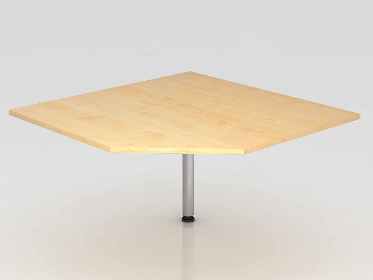 Anbauplatte trapezförmig 120 x 120 cm Ahorn