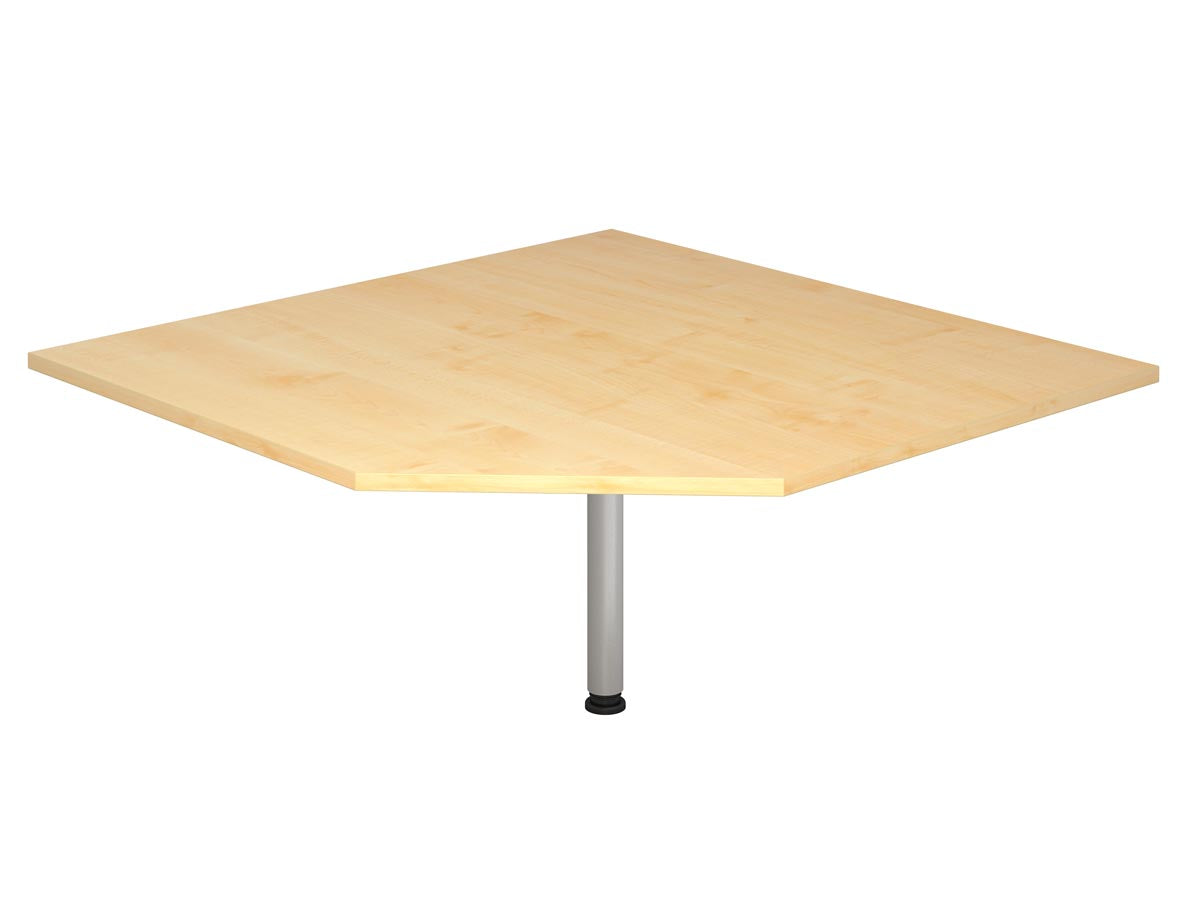 Anbauplatte trapezförmig 120 x 120 cm Ahorn