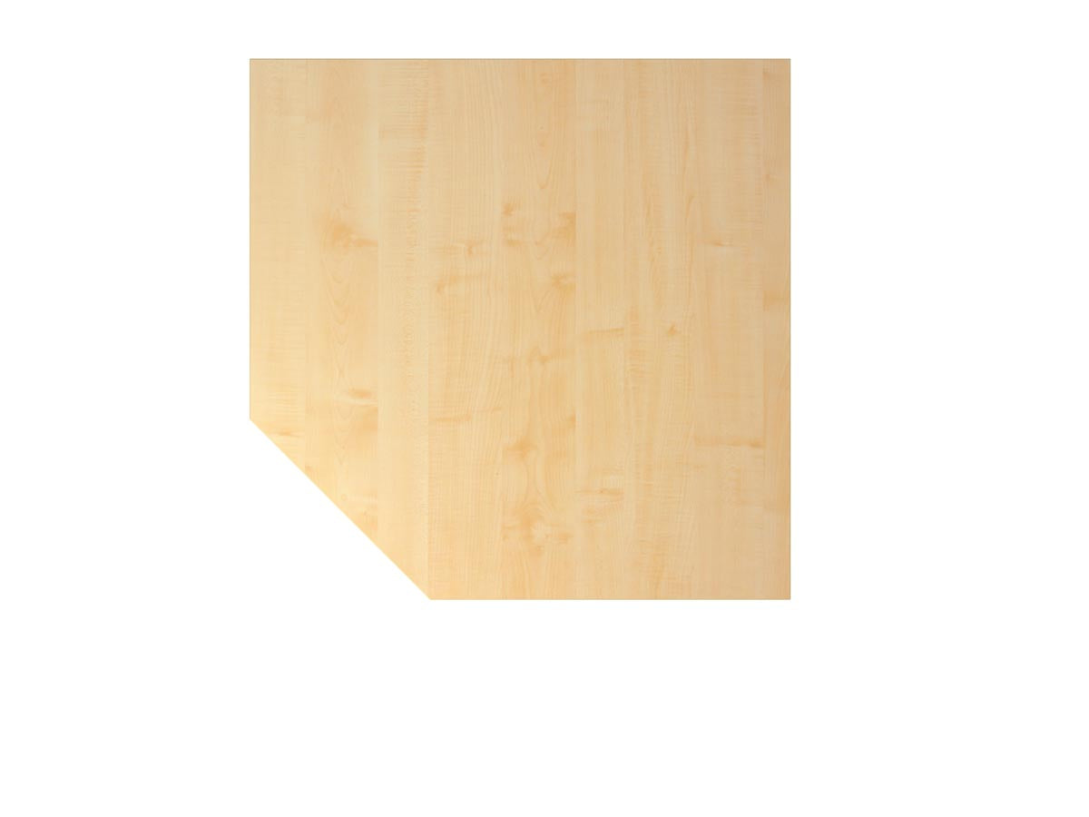 Anbauplatte trapezförmig 120 x 120 cm Ahorn