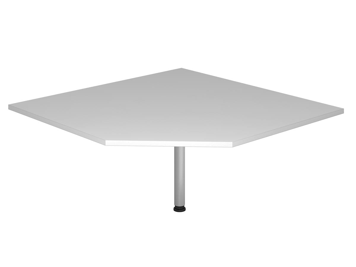Anbauplatte trapezförmig 120 x 120 cm Grau