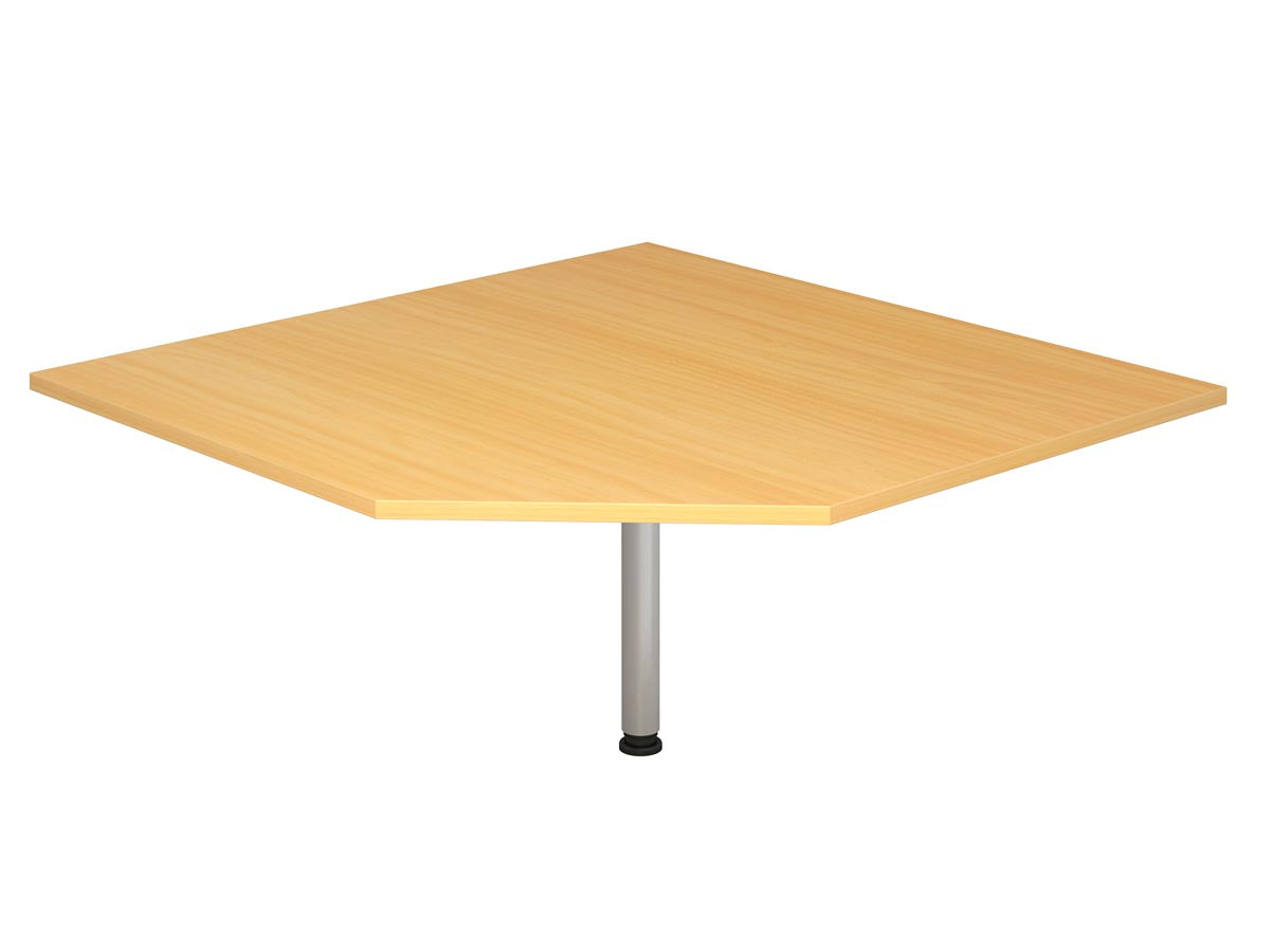 Anbauplatte trapezförmig 120 x 120 cm Buche