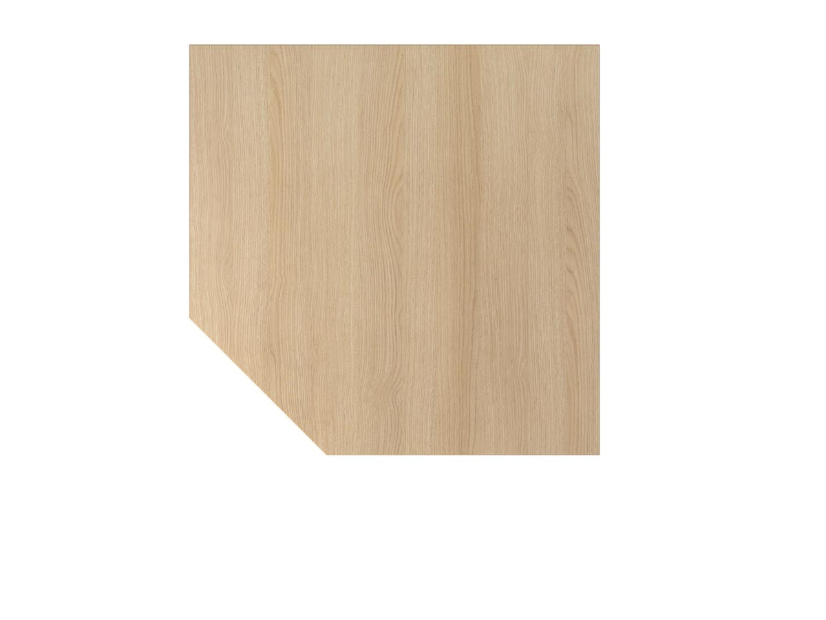 Anbauplatte trapezförmig 120 x 120 cm Eiche