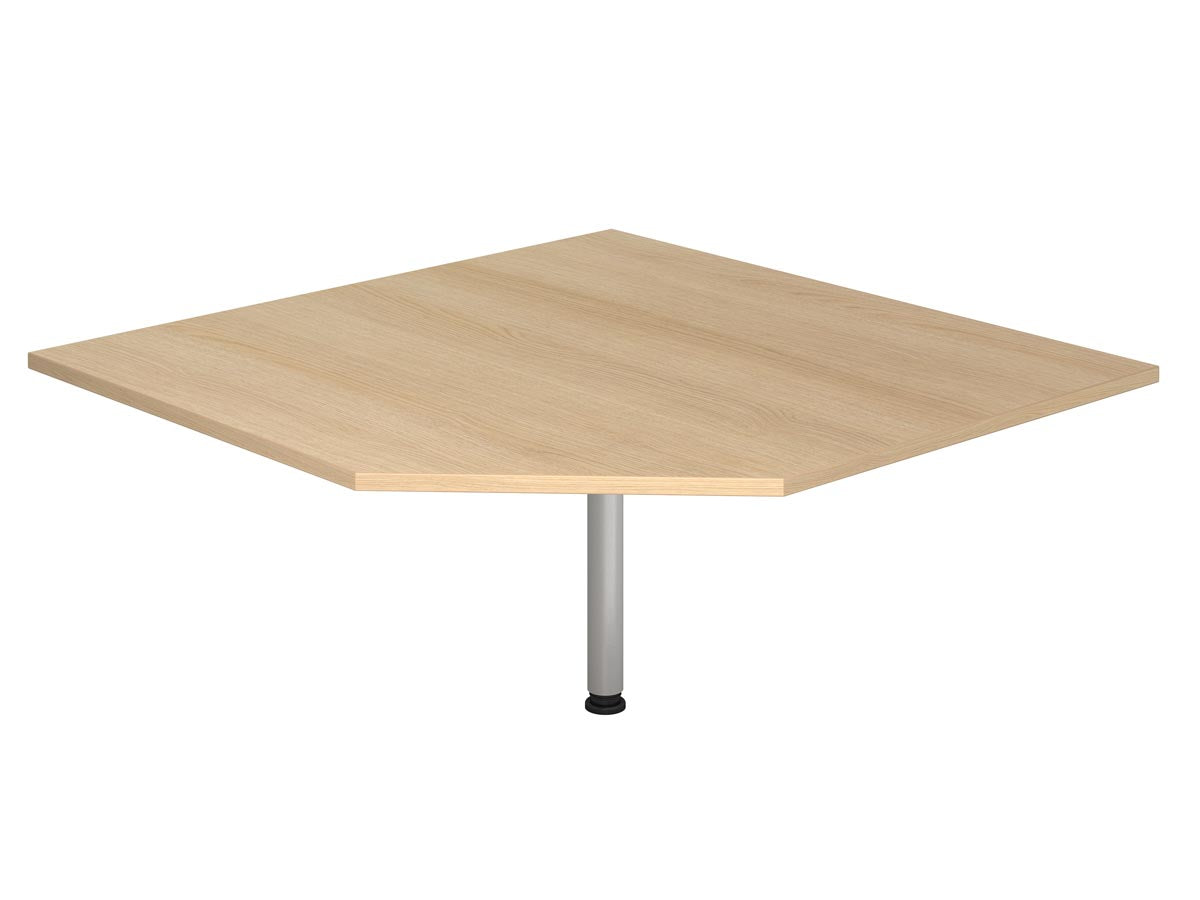 Anbauplatte trapezförmig 120 x 120 cm Eiche