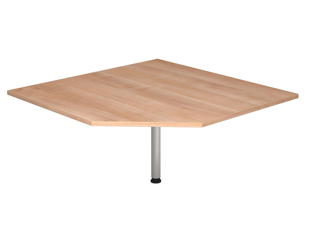 Anbauplatte trapezförmig 120 x 120 cm Nussbaum