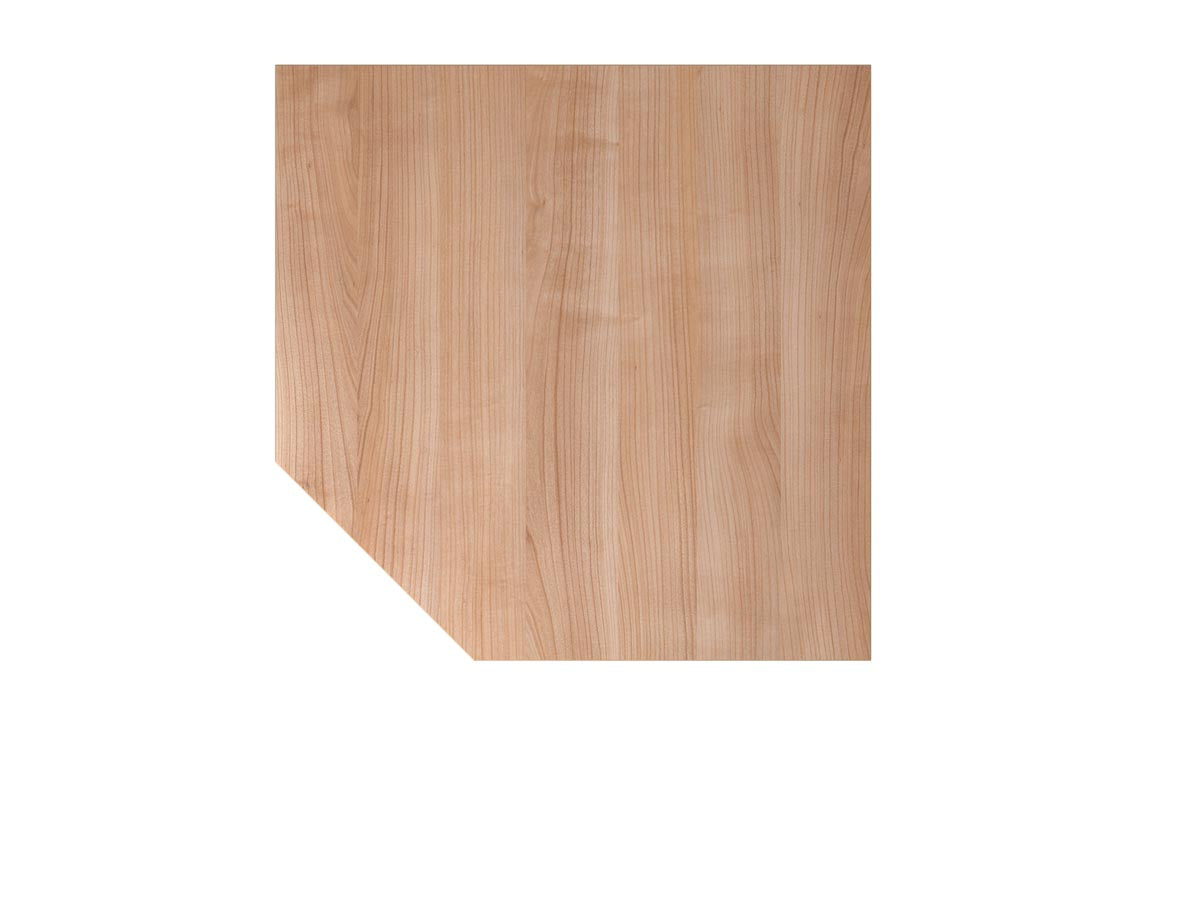 Anbauplatte trapezförmig 120 x 120 cm Nussbaum