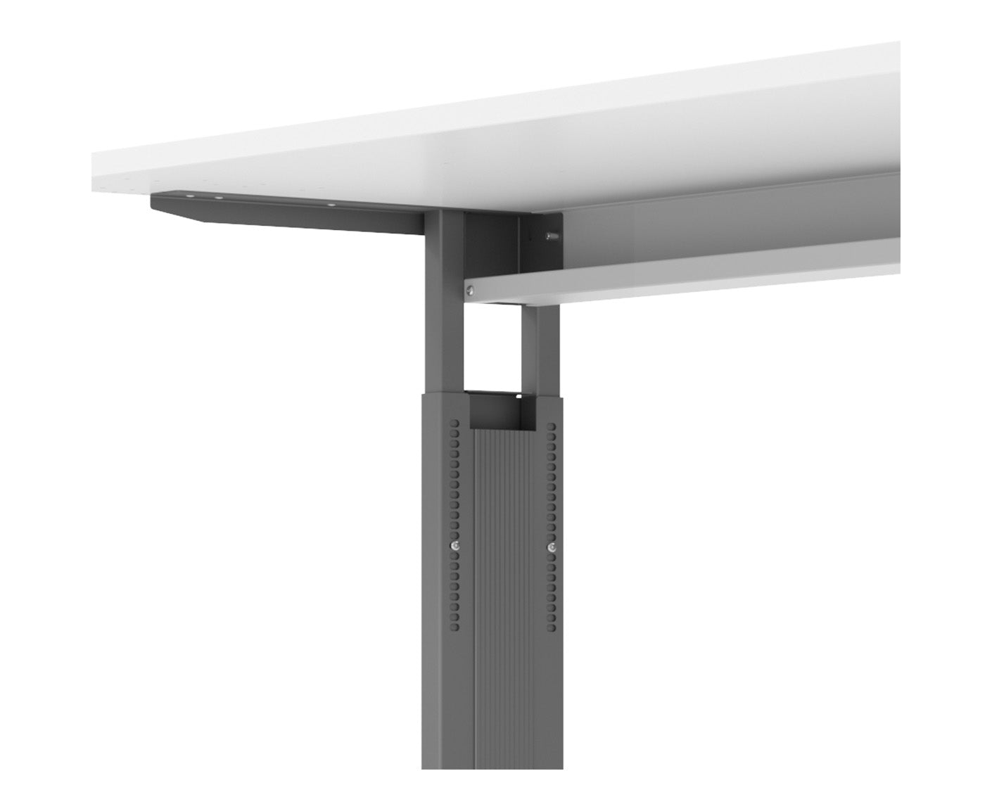 Mini-Office Schreibtisch O-Serie | 67 cm tief | inkl. Kabelwanne | C-Fuß | höheneinstellbar
