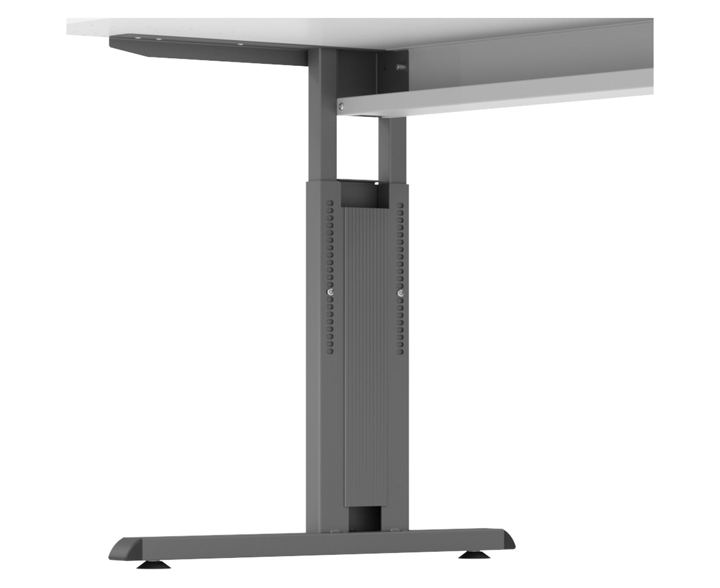 Mini-Office Schreibtisch O-Serie | 67 cm tief | inkl. Kabelwanne | C-Fuß | höheneinstellbar
