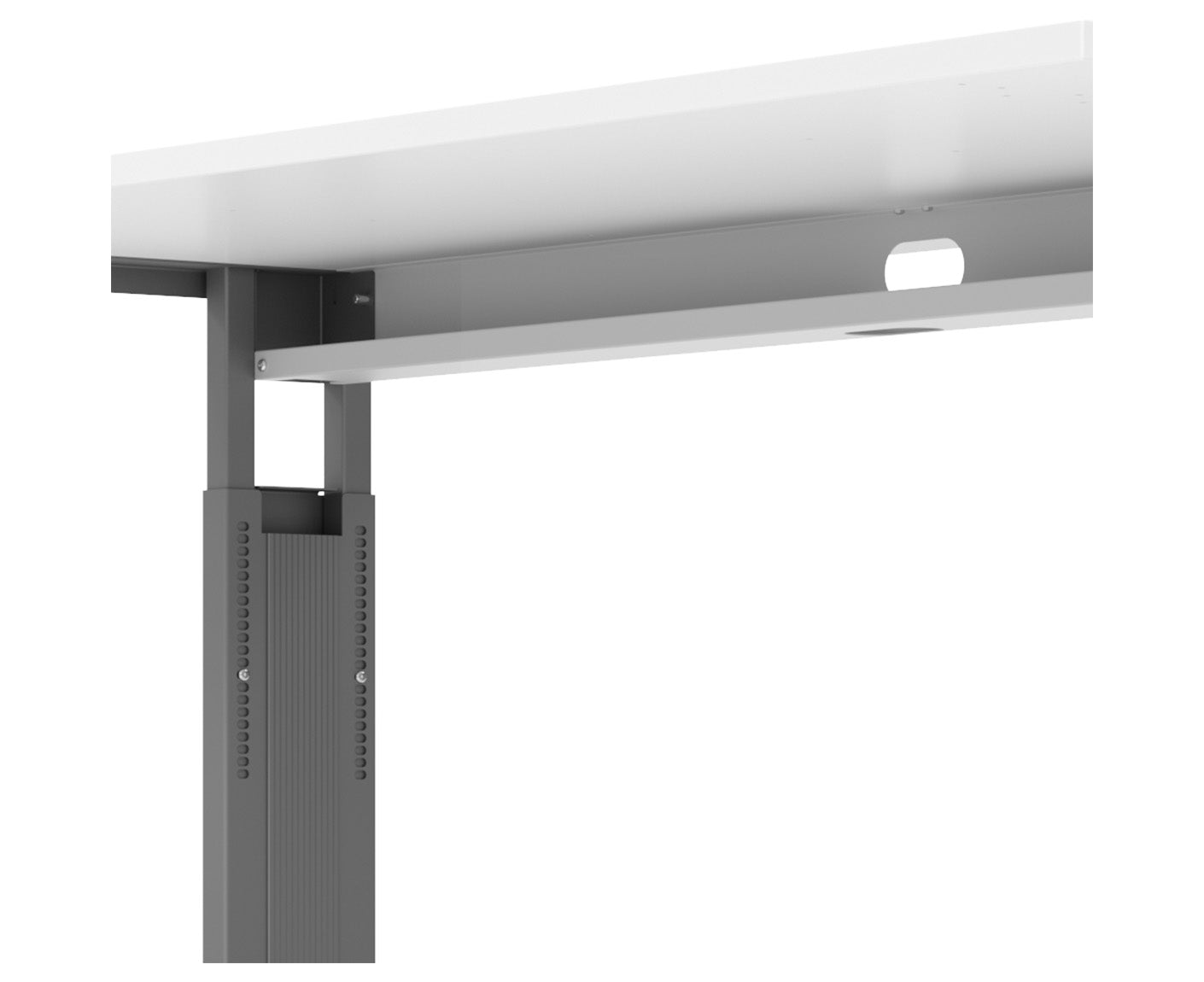 Mini-Office Schreibtisch O-Serie | 67 cm tief | inkl. Kabelwanne | C-Fuß | höheneinstellbar