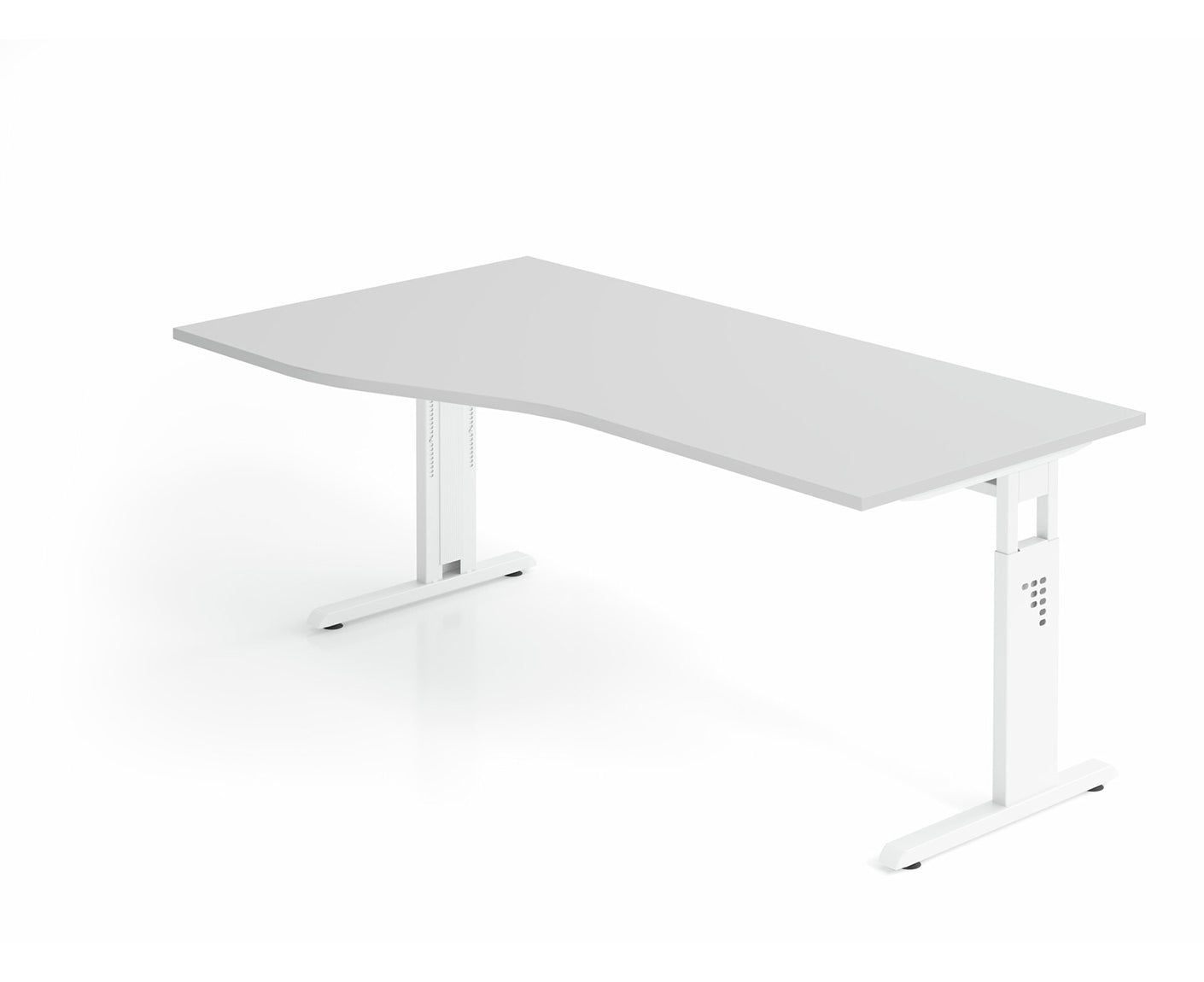 Freiformtisch O-Serie | inkl. Kabelwanne | C-Fuß | höheneinstellbar