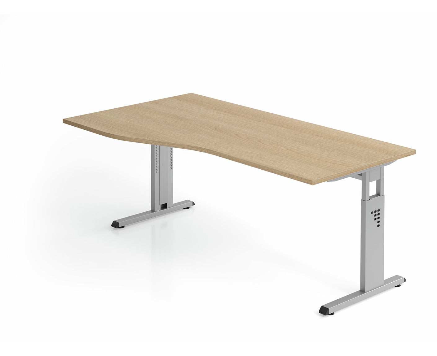 Freiformtisch O-Serie | inkl. Kabelwanne | C-Fuß | höheneinstellbar