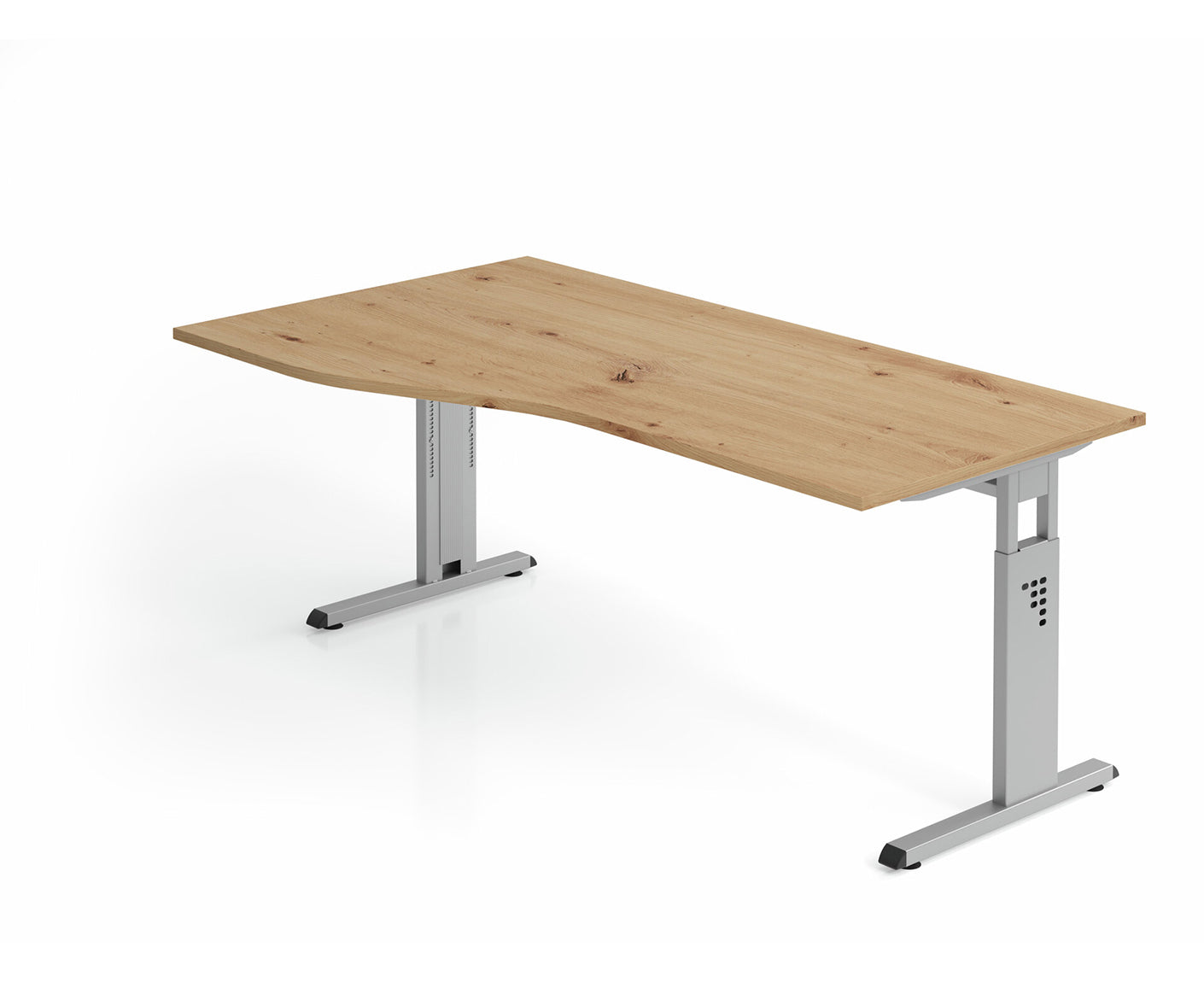Freiformtisch O-Serie | inkl. Kabelwanne | C-Fuß | höheneinstellbar