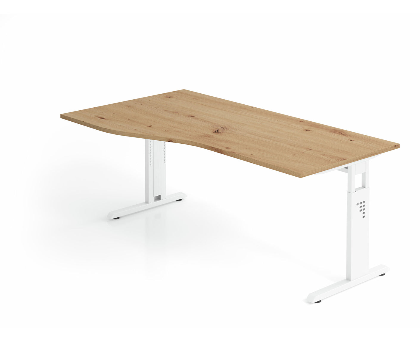 Freiformtisch O-Serie | inkl. Kabelwanne | C-Fuß | höheneinstellbar