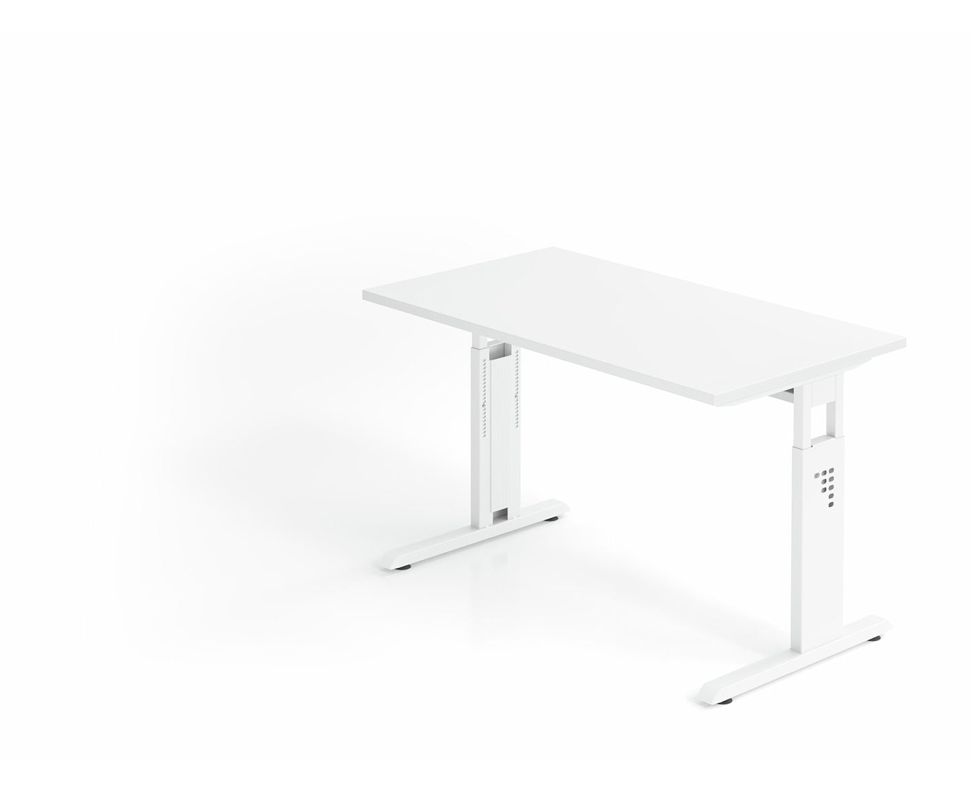 Mini-Office Schreibtisch O-Serie | 67 cm tief | inkl. Kabelwanne | C-Fuß | höheneinstellbar
