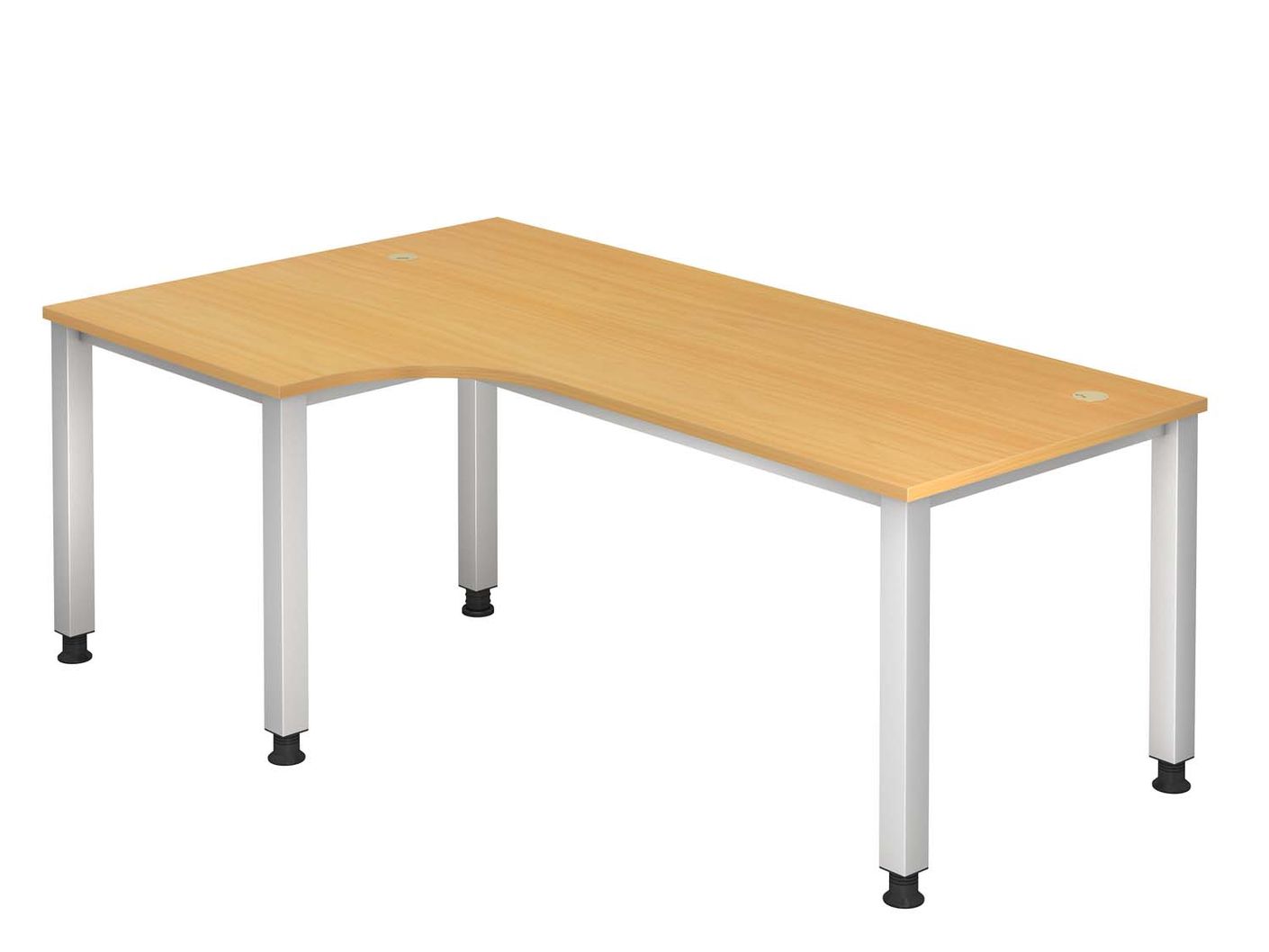 Quiney Q-Serie Eckschreibtisch Schreibtisch 200 x 120 cm, manuell höheneinstellbar