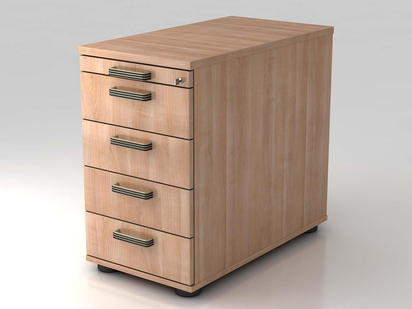 Texas Pro Solid Standcontainer mit 4 Schüben Nussbaum