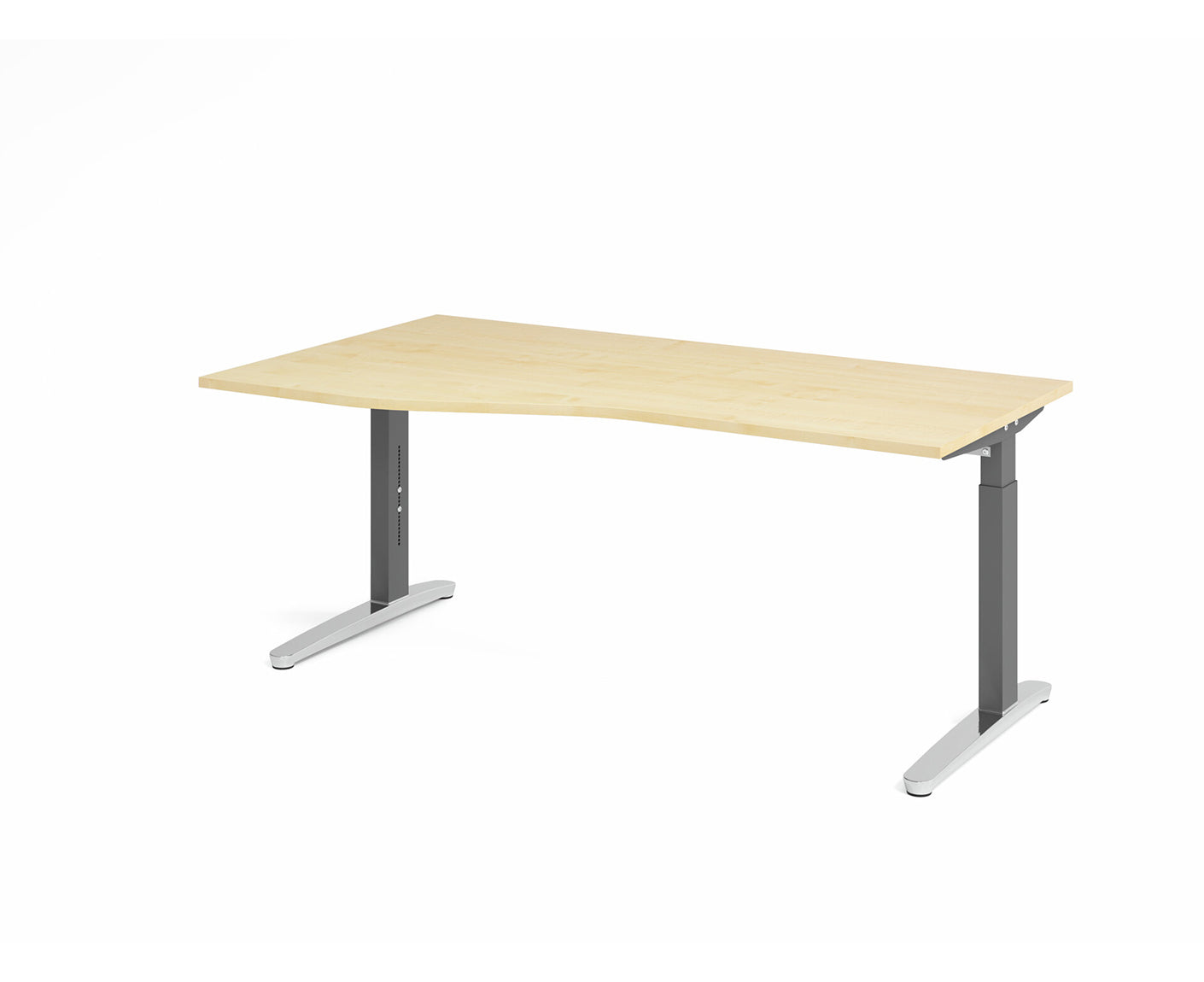 Freiformtisch XB-Serie | inkl. Kabelwanne | C-Fuß | höheneinstellbar