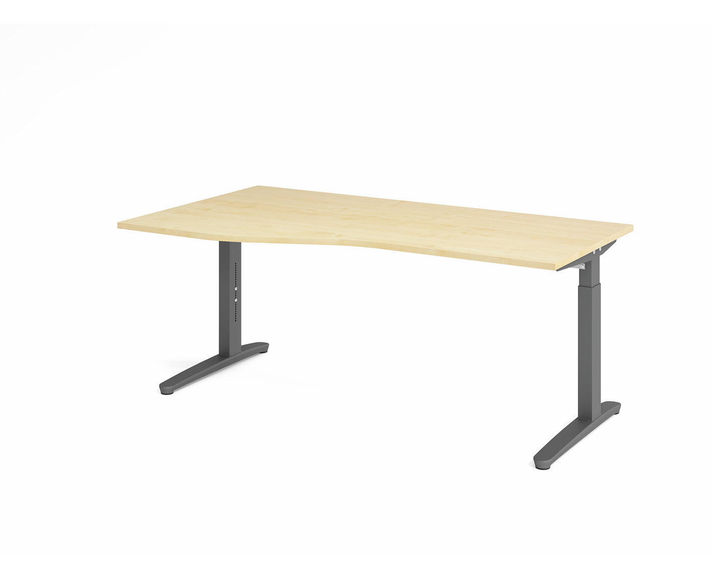 Freiformtisch XB-Serie | inkl. Kabelwanne | C-Fuß | höheneinstellbar