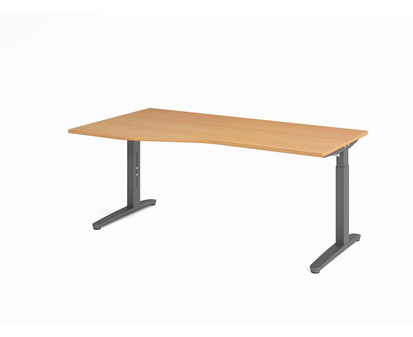Freiformtisch XB-Serie | inkl. Kabelwanne | C-Fuß | höheneinstellbar