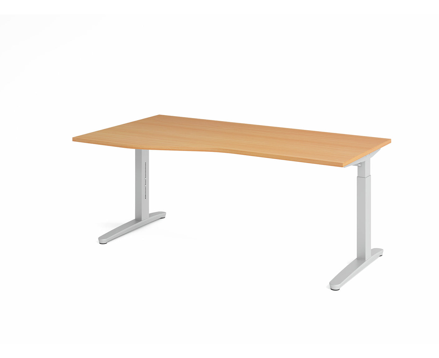 Freiformtisch XB-Serie | inkl. Kabelwanne | C-Fuß | höheneinstellbar