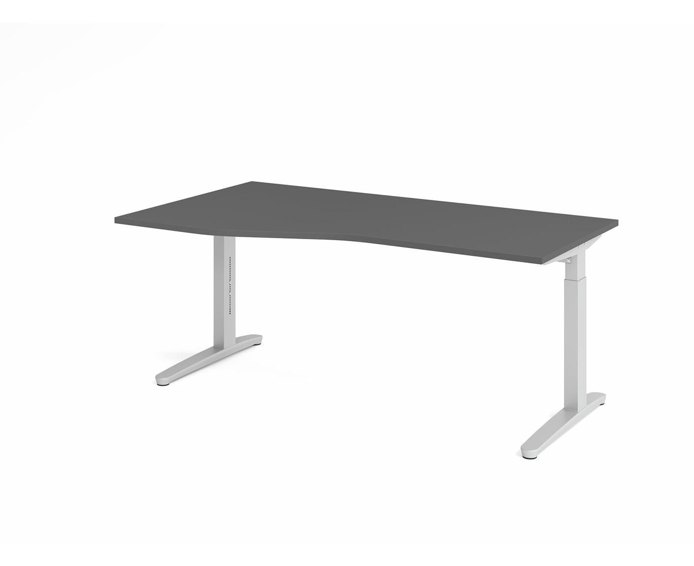 Freiformtisch XB-Serie | inkl. Kabelwanne | C-Fuß | höheneinstellbar