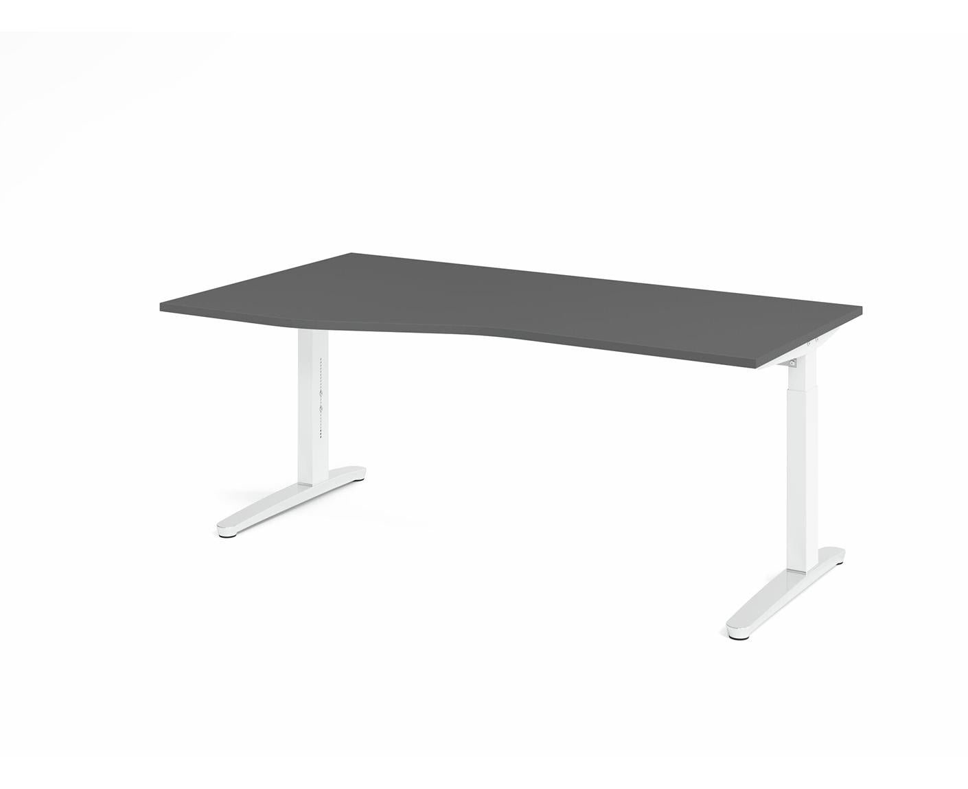 Freiformtisch XB-Serie | inkl. Kabelwanne | C-Fuß | höheneinstellbar