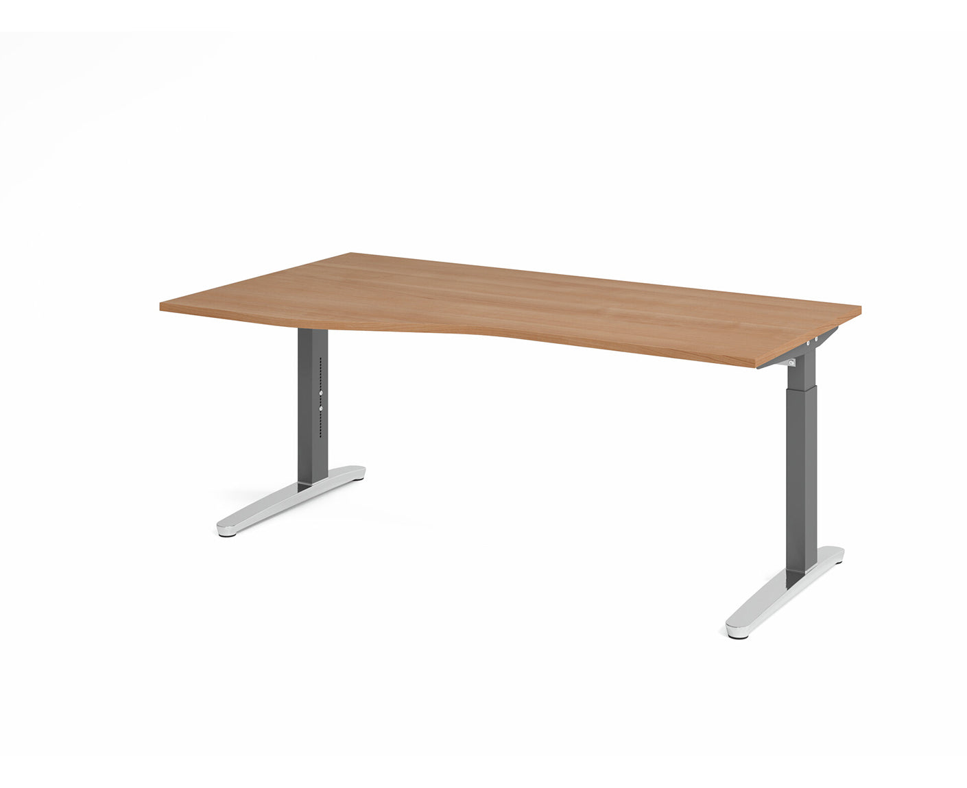 Freiformtisch XB-Serie | inkl. Kabelwanne | C-Fuß | höheneinstellbar