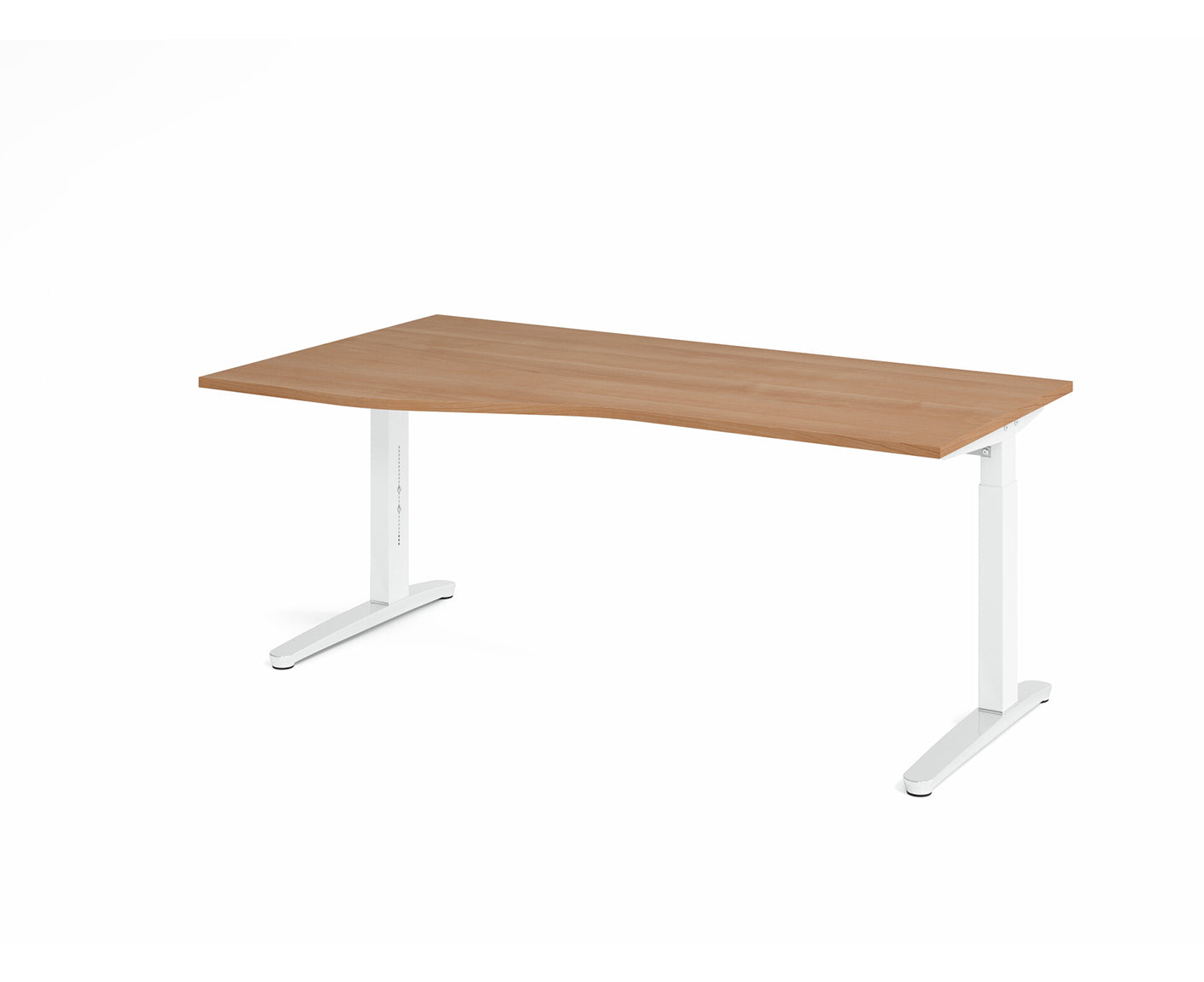 Freiformtisch XB-Serie | inkl. Kabelwanne | C-Fuß | höheneinstellbar
