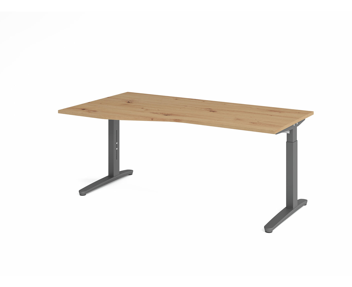 Freiformtisch XB-Serie | inkl. Kabelwanne | C-Fuß | höheneinstellbar