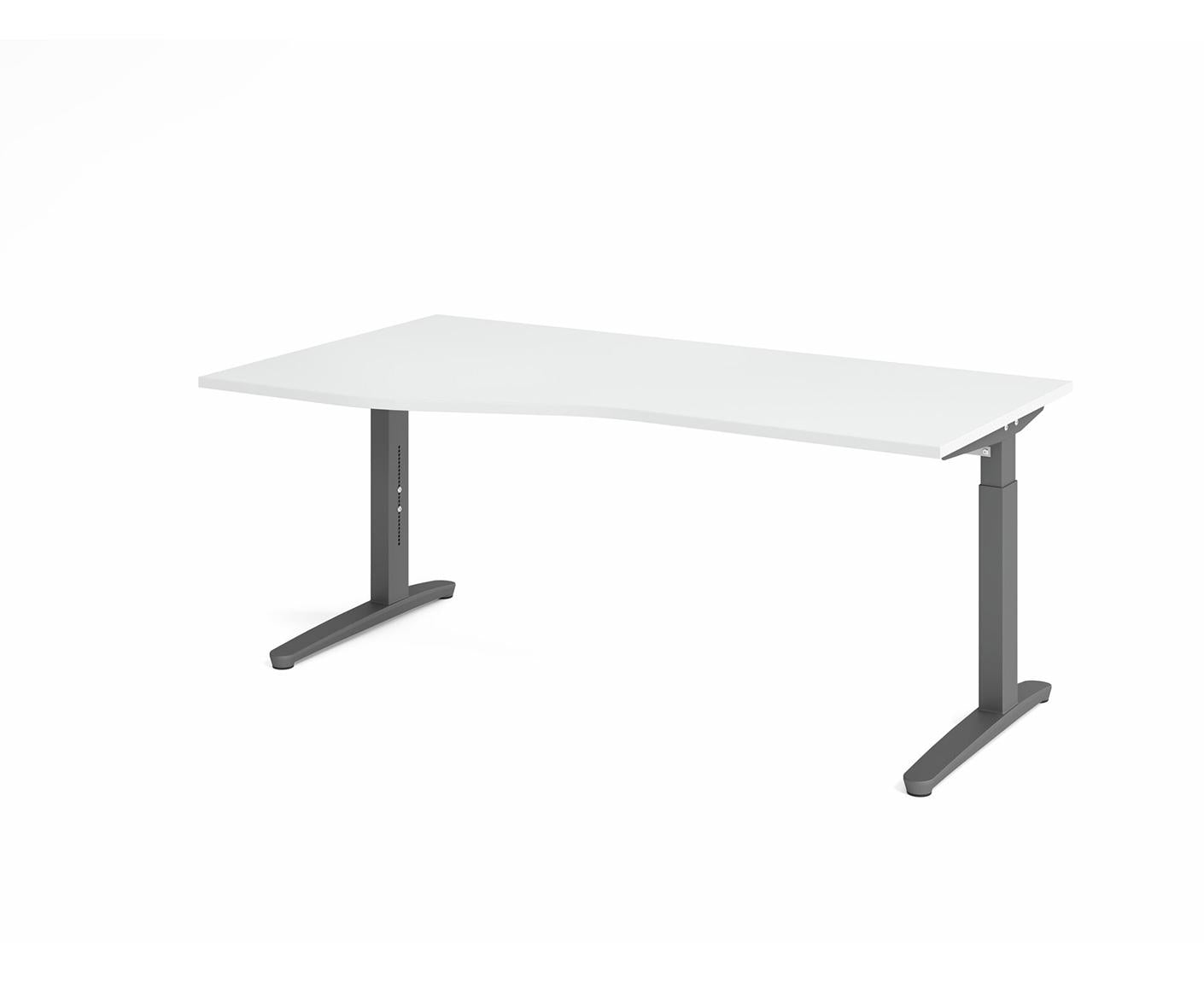 Freiformtisch XB-Serie | inkl. Kabelwanne | C-Fuß | höheneinstellbar