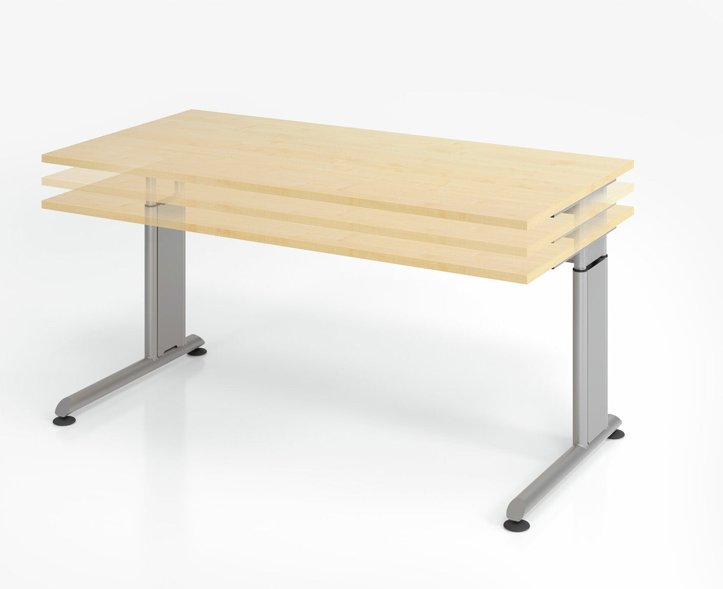 Schreibtisch Z-Serie | inkl. Kabelwanne | C-Fuß | höheneinstellbar