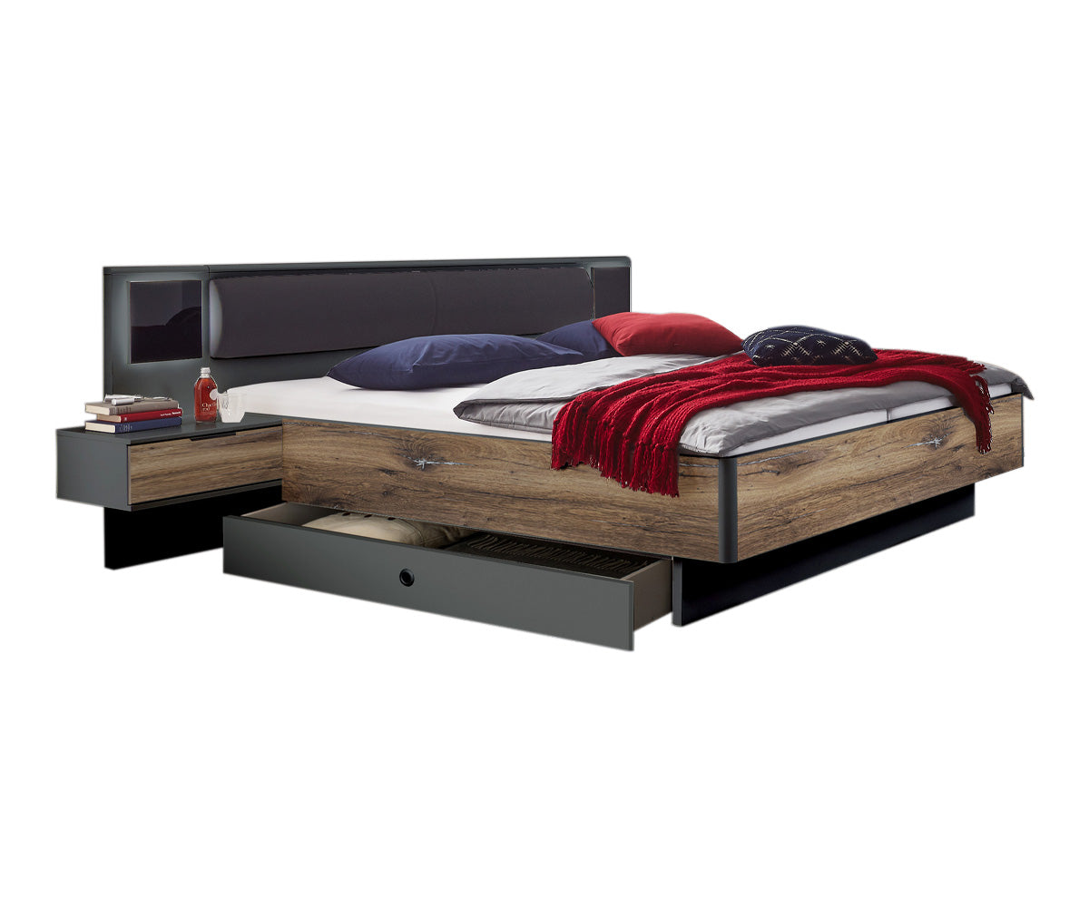 Valencia Futonbett 160/180x200 cm Flagstaffeiche / Graphit