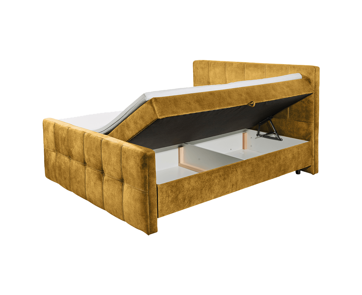 Valetta Boxbett / Polsterbett Doppelbett mit Bettkasten, Farbe und Größe wählbar