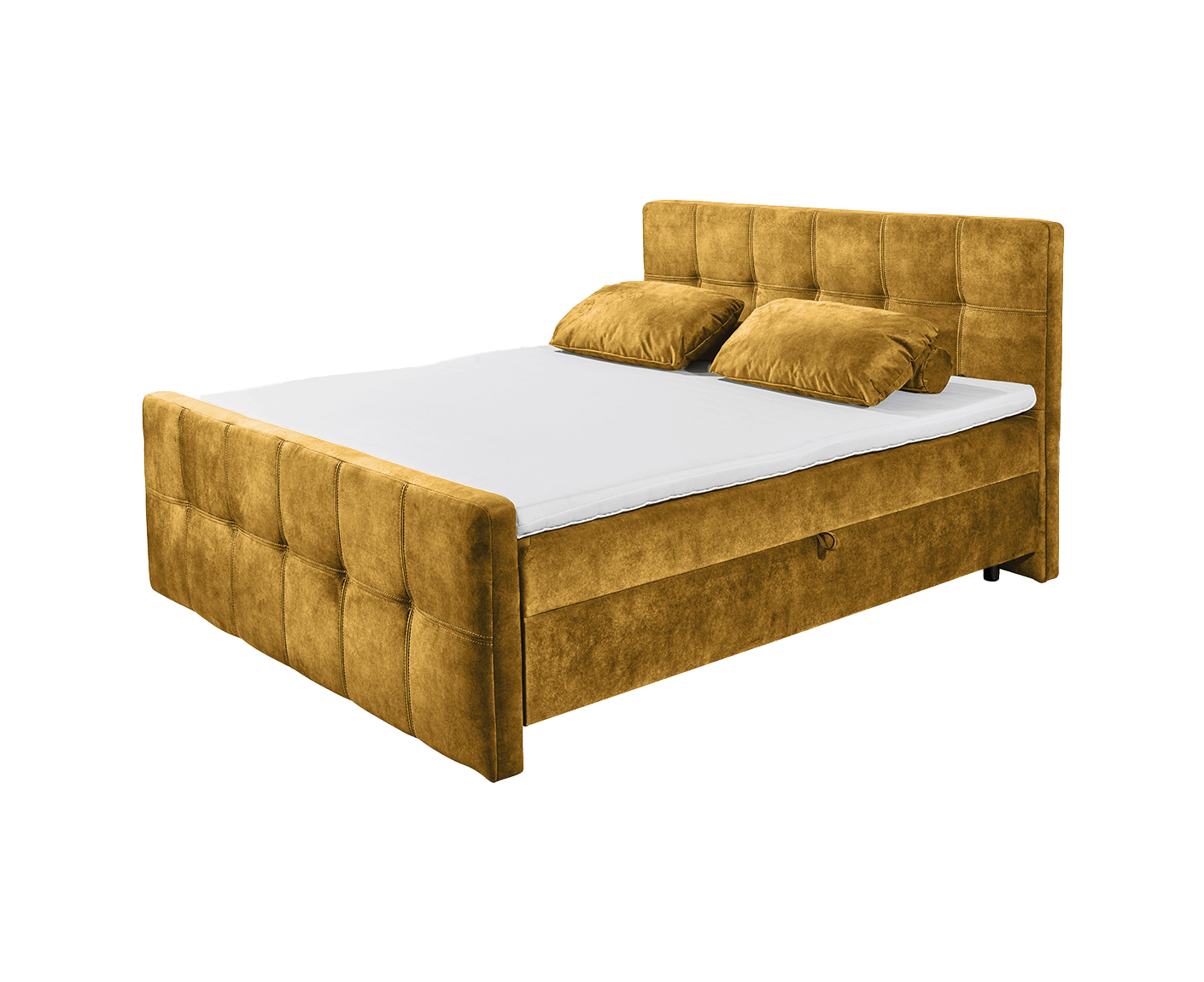 Valetta Boxbett / Polsterbett Doppelbett mit Bettkasten, Farbe und Größe wählbar