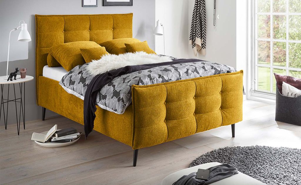Mario B Polsterbett Einzelbett, Webstoff