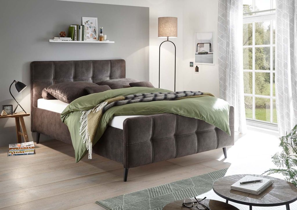Mario C Polsterbett Einzelbett, Samt