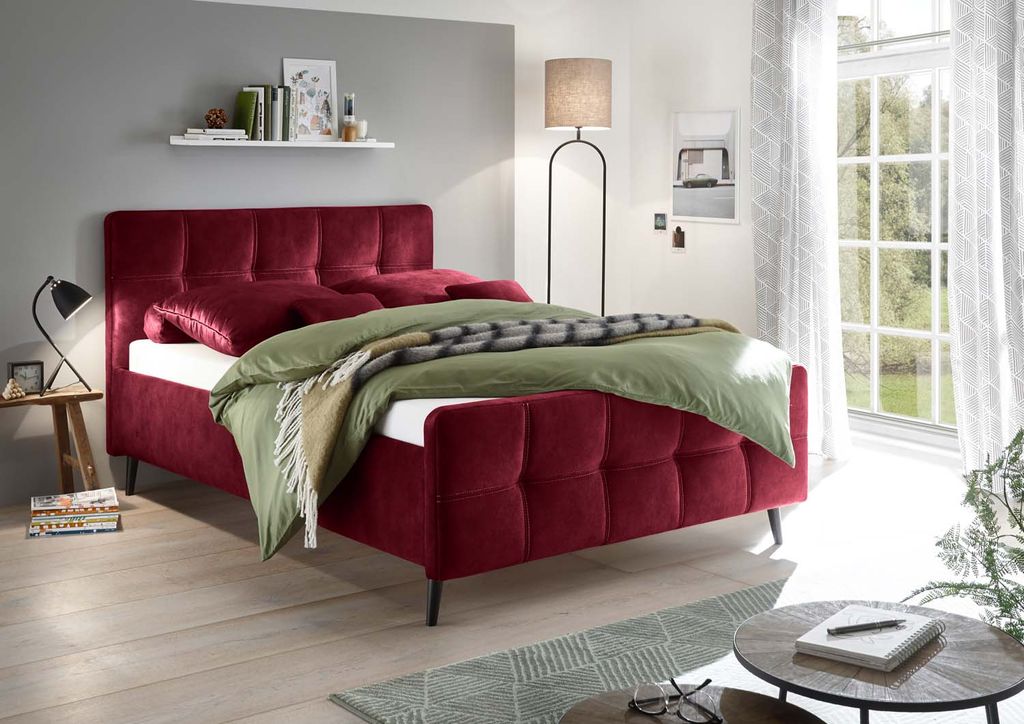 Mario C Polsterbett Einzelbett, Samt