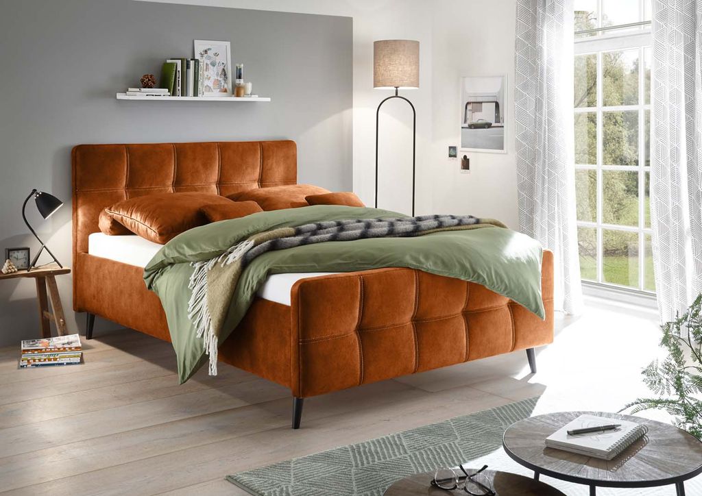 Mario C Polsterbett Einzelbett, Samt