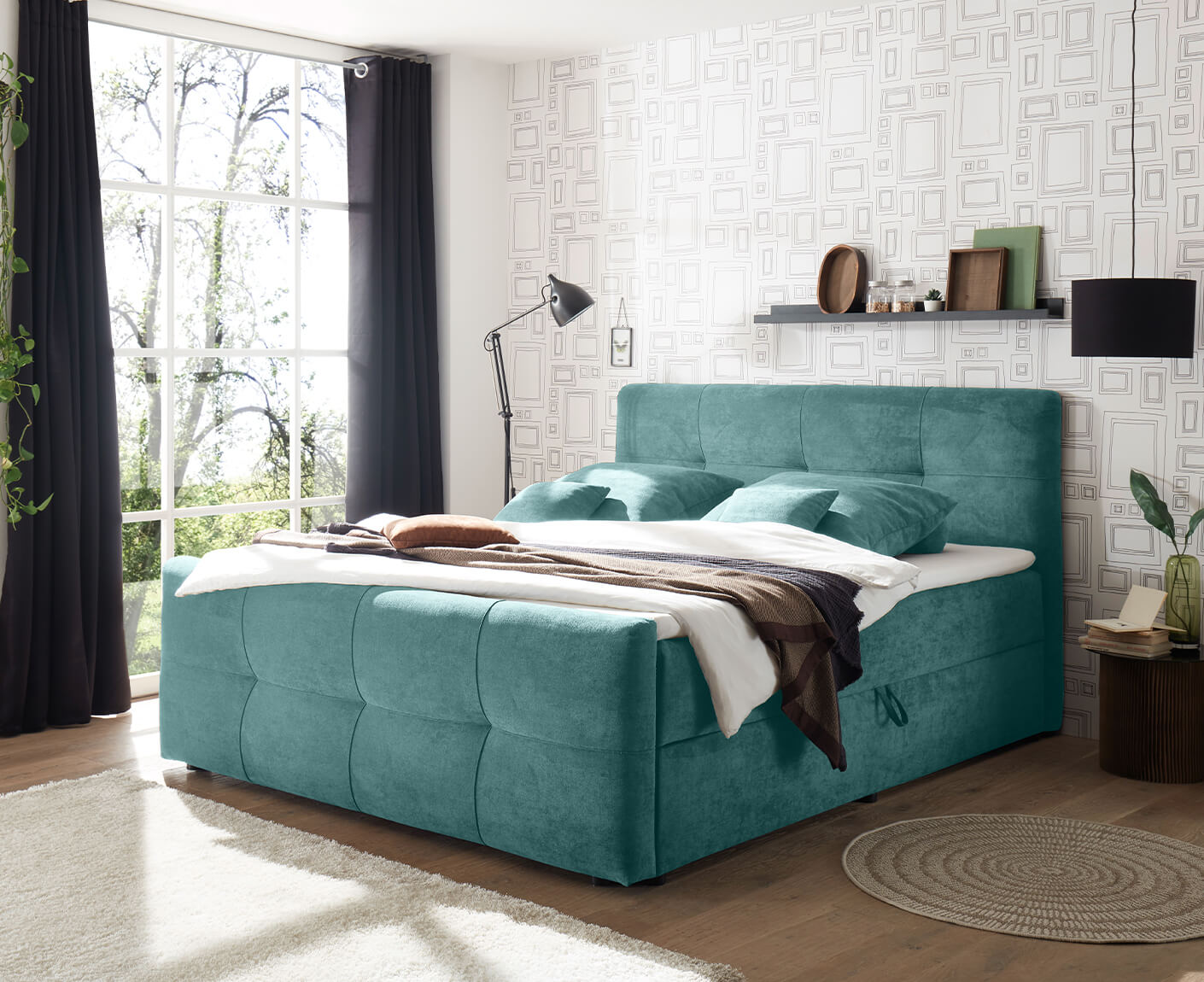 Winnipeg Polsterbett Doppelbett inkl. Bettkasten
