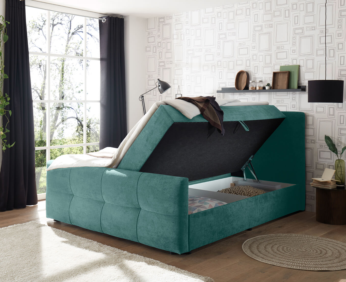 Winnipeg Polsterbett Doppelbett inkl. Bettkasten