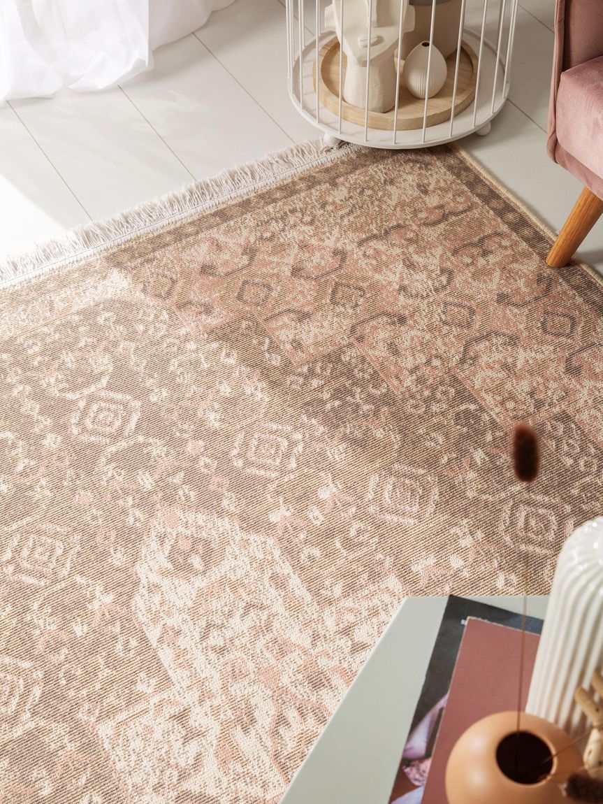Teppich Folk Beige / Grau