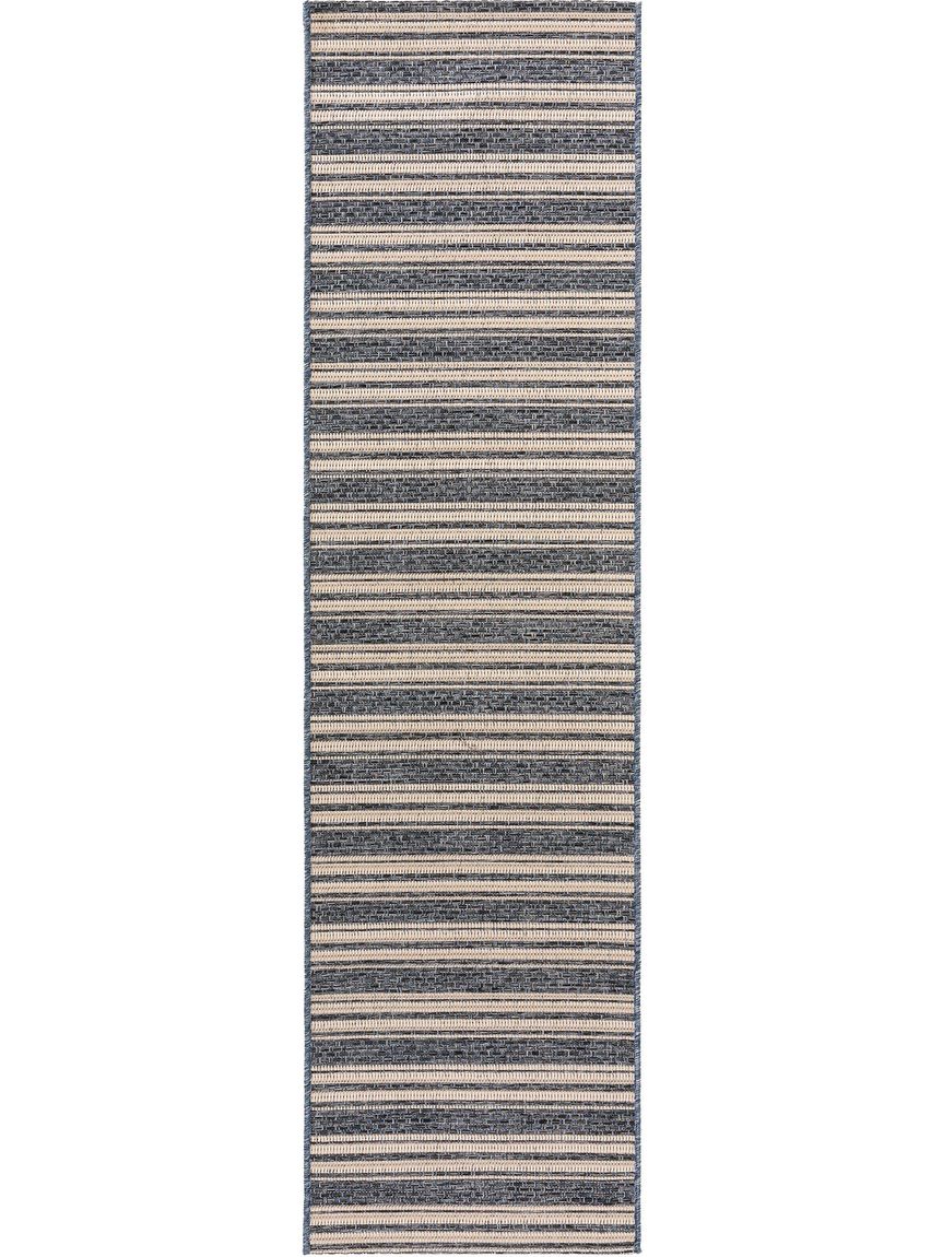 In- & Outdoor Läufer River 67x240 cm Beige / Blau