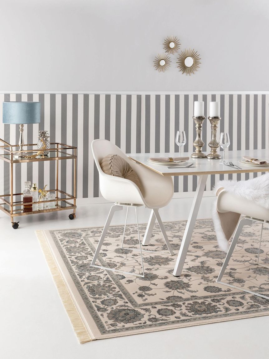 Teppich Nain Beige / Blau